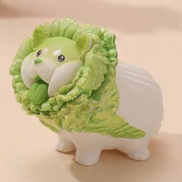 Statso Vegetable Fairy Gachapon Lettuce Dog Mini Figurine - Picture 2 of 6